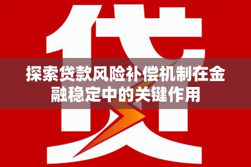 汉阳探索贷款风险补偿机制在金融稳定中的关键作用