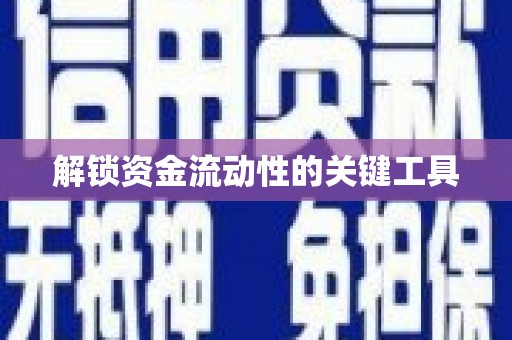 汉阳解锁资金流动性的关键工具