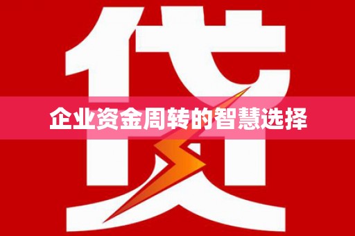 汉阳企业资金周转的智慧选择