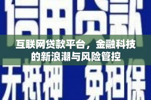 汉阳互联网贷款平台，金融科技的新浪潮与风险管控