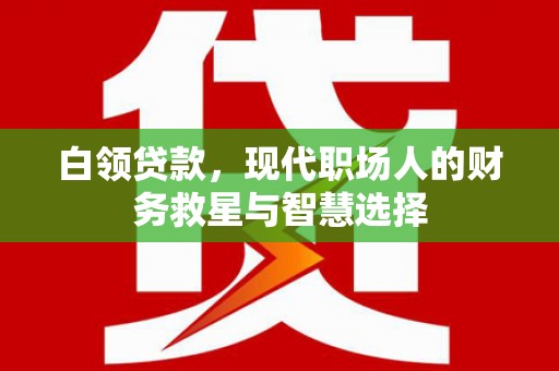 汉阳白领贷款，现代职场人的财务救星与智慧选择