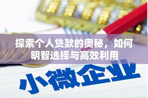 汉阳探索个人贷款的奥秘，如何明智选择与高效利用