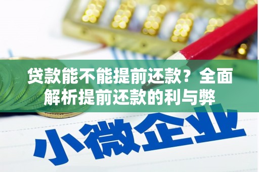 汉阳贷款能不能提前还款？全面解析提前还款的利与弊