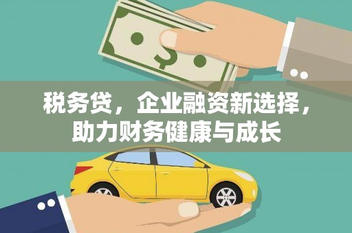 汉阳税务贷，企业融资新选择，助力财务健康与成长